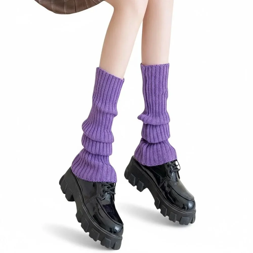 🆕Purple Knitted Leg Warmers